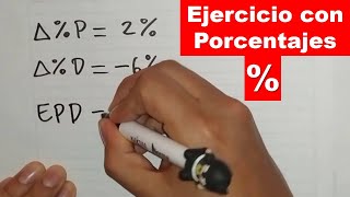 Como calcular la ELASTICIDAD PRECIO de la DEMANDA con Porcentajes [upl. by Puklich]