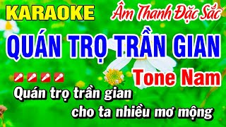 Karaoke Quán Trọ Trần Gian Tone Nam Cm Âm Thanh Đẳng Cấp  Hoài Phong Organ [upl. by Nodgnal]