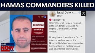 IsraelHamas war Airstrike kills Hamas commanders grandson of founder killed  LiveNOW from FOX [upl. by Batista]