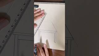 Easy Guide Drawing a Table in OnePoint Perspective [upl. by Stoddard301]