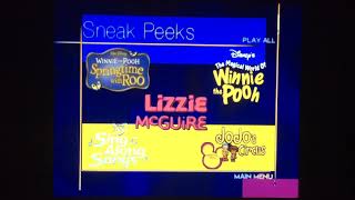 Sneak Peeks Menu to Lizzie McGuire SingAlong 2004 DVD [upl. by Rosenthal]