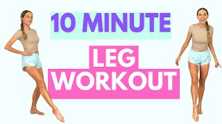 10 Minute Leg Toning Workout  No Equipment No Repeat  At Home Thigh Toning Routine [upl. by Fugate]