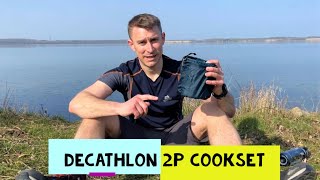 Decathlon 2 Person Camping Cookset  Forclaz Trek 500 Hiking Cookset [upl. by Radek]