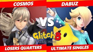 Glitch 8 SSBU  TL  Dabuz Rosalina Olimar Vs Cosmos Inkling Corrin Smash Ultimate L Quarters [upl. by Asirrak]