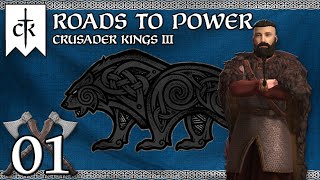 Lets Play Crusader Kings 3 III Roads to Power  CK3 Roleplay Landless Adventurer Gameplay Episode 1 [upl. by Cinimod]