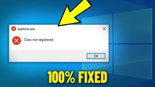 Fix Class not registered in Windows 10  11  8  7  How to Solve class Not Registered Error ✅ [upl. by Wiles]