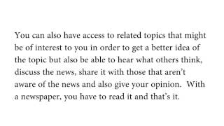 The difference between reading a newspaper and reading news on social media [upl. by Huberman]