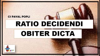 What is Ratio Decidendi  What is Obiter Dicta  Difference between Ratio Decidendi amp Obiter Dicta [upl. by Nancy]