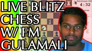 Live Blitz Chess Game  Grandmaster vs FIDE Master  Catalan Opening [upl. by Tarah961]