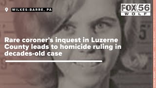 Rare coroners inquest in Luzerne County leads to homicide ruling in decadesold case [upl. by Arhas]