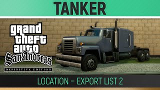 GTA San Andreas Definitive Edition  Tanker Location  Export List 2 🏆 [upl. by Pennebaker]