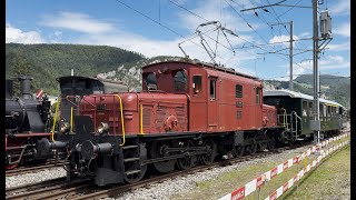 125 Jahre Oebb  Oensingen Balsthal Bahn  Krokodil De 66 15301 mit Shuttlezug [upl. by Anilys628]