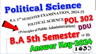 pol 302 5th semester answer key  pol 302 ba 5th semester answer key ddu  pol 302 5th semester [upl. by Korenblat367]