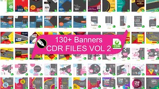 130 Banners CDR Files Free For Download VOL 2 [upl. by Aihseyk]