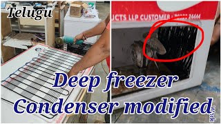 deep freezer Condenser modified Teluguworkshoptelugu [upl. by Navy132]