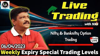 livetrading  Option Trading  Weekly Expiry special Trades  Nks  06042023 [upl. by Ieluuk]