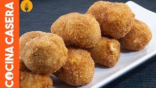 Croquetas de gambas o camarones  Recetas caseras [upl. by Nnylirak]