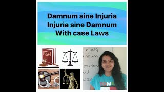 Q4 Law of Torts Damnum Sine Injuria and Injuria sine damnum With case laws [upl. by Eisak]