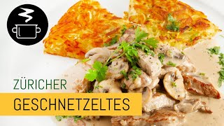 Feines Züricher Geschnetzeltes mit Kartoffelrösti und Champignons [upl. by Lika]