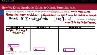 302S12A Quintic Impossible 1  Solvability in Degrees 2 3 4 [upl. by Dena]