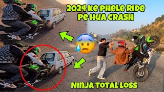 2024 ke phele Ride pe Hua CRASH 😰😭  Ninja Total loss 💔  ​⁠ DANIKRAJPUT [upl. by Viva429]