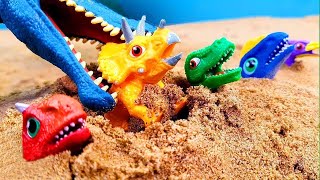 🔴Dinosaurus Jurassic World Dominion Trex Triceratops Siren Head Crocodile Iguana dan T Rex [upl. by Shanna]