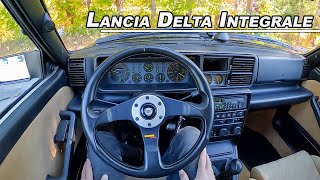 1994 Lancia Delta Integrale Evo II  Driving the ULTIMATE Hot Hatch POV Binaural Audio [upl. by Aekin871]