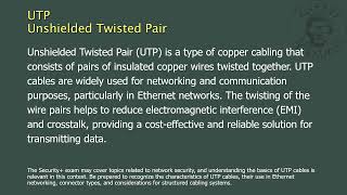 UTP  Unshielded Twisted Pair [upl. by Oinegue]