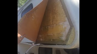 RV Siding DelaminationFilon Fiberglass Siding Separation amp Water Damaged Plywood RepairOpen Wall [upl. by Tedric]