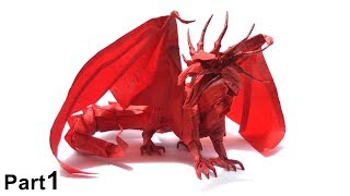 Origami Ancient Dragon Satoshi Kamiya part 1 [upl. by Bathelda]