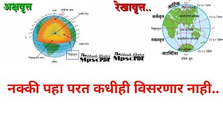 Latitude and longitude रेखावृत्त आणि अक्षवृत्त NCERT मराठीAkash Khetre [upl. by Nisen]