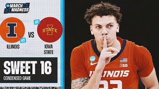 Illinois vs Iowa State  Sweet 16 NCAA tournament extended highlights [upl. by Gorton]