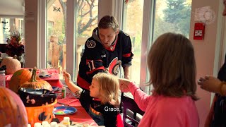 Vladimir Tarasenko Halloween visit to CHEO and Roger Neilson House [upl. by Assenab143]