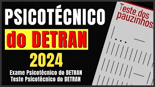 PSICOTECNICO do DETRAN 2024 AVALIAÇÃO PSICOLÓGICA do DETRAN Teste de atenção Exame psicológico [upl. by Annaiv]