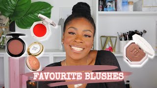 MY BLUSH COLLECTION FAVOURITE BLUSHES FOR DARK SKIN amp WOC [upl. by Oberg]