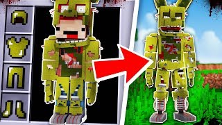 HOW TO BECOME SPRINGTRAP FROM FIVE NIGHTS AT FREDDYS  Minecraft FNAF [upl. by Featherstone236]