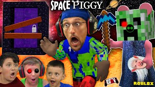 PIGGY in SPACE FGTeeV Builds Custom Minecraft Creeper Map NEW BUILD MODE [upl. by Zipporah]