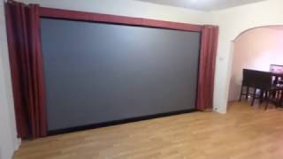 MY NEW PROJECTION SCREEN 150quot 169 CRYSTAL EDGE PLATINUM 4K CINEMA PART 1 [upl. by Ditter741]