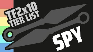 The Ultimate TF2x10 Spy Tier List [upl. by Aroled311]