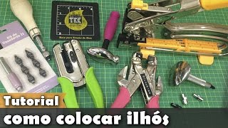 Como colocar ilhós  Scrapbook  Tutorial  PAP [upl. by Yendroc]