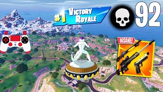 92 Elimination Solo Vs Squads Gameplay Wins NEW Fortnite Chapter 5 PS4 Controller [upl. by Arahas441]