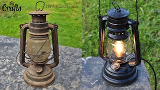 DIY Electric Lamp From A Kerosene Lamp [upl. by Aciretehs648]