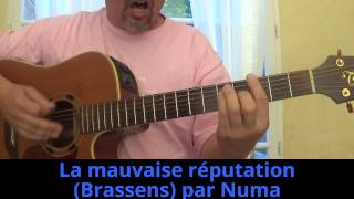 La mauvaise réputation Georges Brassens reprise guitare voix Cover 1952 [upl. by Auqined]