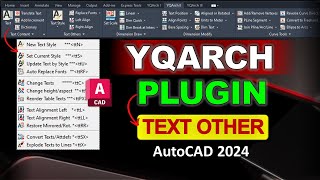 YQArch TEXT OTHER  YQArch Plugin Tutorial for AutoCAD 2024 [upl. by Anividul]