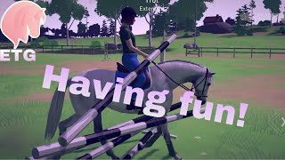 Playing around with the new horse update Equestrian the game ETG E29 [upl. by Nidya699]