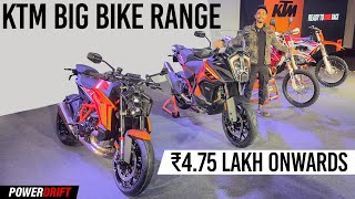 KTM HighPerformance Motorcycle Range Launched at ₹475 Lakh in India  PowerDrift QuickEase [upl. by Rickard967]