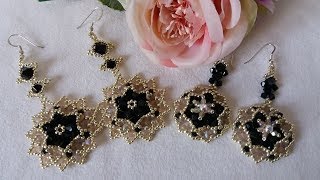 TUTORIAL  ORECCHINI DOUBLE 1 DI 3 CON SWAROVSKI 6 MME MEZZI CRISTALLI 3 MM [upl. by Pedaiah77]