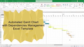 QuickGantt  Gantt Chart with Dependencies Management Excel Template [upl. by Shaun]