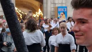 FIESTAS DE LA MERCED EN BARCELONA 2022 [upl. by Elleynod647]