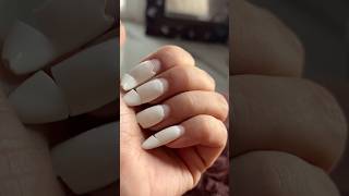 Nail Extension 😱😱 nailextension nailreview nailremover nails whitenails shorts acrylicnails [upl. by Llarret265]